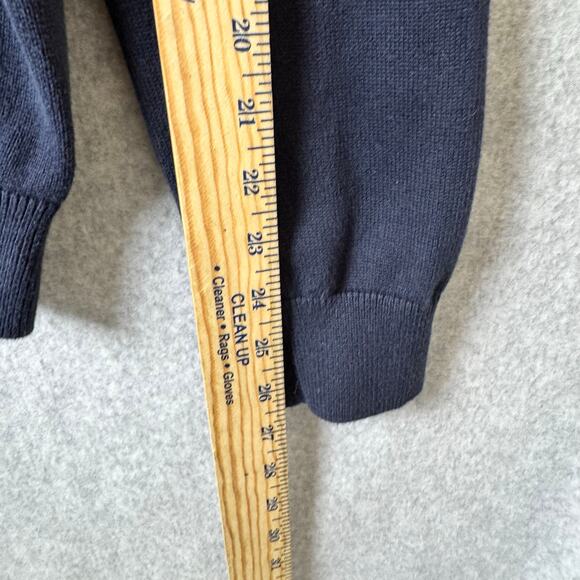 Tommy Hilfiger Quarter Zip Sweater Mens M Classic Preppy Academia Navy Nautical - Picture 7 of 11